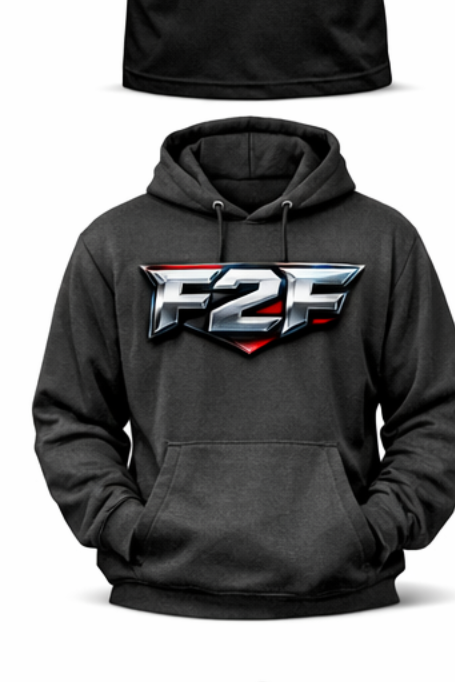 Father2Father black sweatshirt with metallic F2F logo